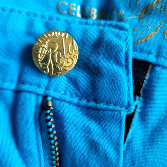BRAND NEW! Celebrity Gold Skinny Jeans Sea Blue Size 2 - Picture 4 of 12